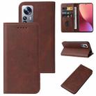 For Xiaomi 12 Pro Magnetic Closure Leather Phone Case(Brown) - 1