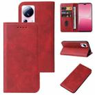 For Xiaomi 13 Lite Magnetic Closure Leather Phone Case(Red) - 1