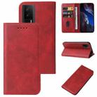 For Xiaomi Poco F5 Pro Magnetic Closure Leather Phone Case(Red) - 1