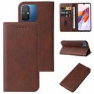 For Xiaomi Redmi 11A / 12C Magnetic Closure Leather Phone Case(Brown) - 1