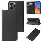 For Xiaomi Redmi 12 4G Magnetic Closure Leather Phone Case(Black) - 1