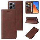 For Xiaomi Redmi 12 4G Magnetic Closure Leather Phone Case(Brown) - 1