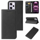 For Xiaomi Redmi Note 12 Pro 5G Global Magnetic Closure Leather Phone Case(Black) - 1