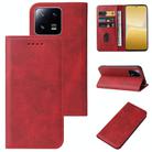 For Xiaomi 13T / 13T Pro Magnetic Closure Leather Phone Case(Red) - 1