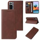 For Xiaomi Mi Note 10 Pro Magnetic Closure Leather Phone Case(Brown) - 1