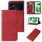For Xiaomi Poco M6 Pro 5G Magnetic Closure Leather Phone Case(Red) - 1