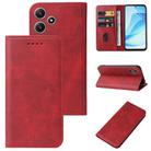 For Xiaomi Redmi 12 5G Magnetic Closure Leather Phone Case(Red) - 1