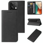 For Xiaomi Redmi Note 13 5G Magnetic Closure Leather Phone Case(Black) - 1