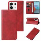 For Xiaomi Redmi Note 13 Pro 5G Magnetic Closure Leather Phone Case(Red) - 1