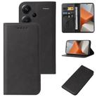 For Xiaomi Redmi Note 13 Pro+ Magnetic Closure Leather Phone Case(Black) - 1