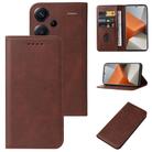 For Xiaomi Redmi Note 13 Pro+ Magnetic Closure Leather Phone Case(Brown) - 1