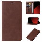 For Xiaomi Civi 4 Pro Magnetic Closure Leather Phone Case(Brown) - 1