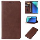 For Xiaomi Redmi Note 13 4G Magnetic Closure Leather Phone Case(Brown) - 1