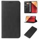 For Xiaomi Redmi Note 13 Pro 4G Magnetic Closure Leather Phone Case(Black) - 1