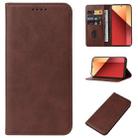 For Xiaomi Poco M6 Pro 4G Magnetic Closure Leather Phone Case(Brown) - 1