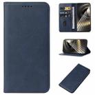 For Xiaomi Redmi Turbo 3 Magnetic Closure Leather Phone Case(Blue) - 1