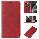 For Xiaomi Redmi Turbo 3 Magnetic Closure Leather Phone Case(Red) - 1