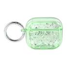 For AirPods Pro 2 Silver Foil Epoxy Bluetooth Earphone Protective Case(Green) - 1