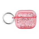 For AirPods Pro 2 Silver Foil Epoxy Bluetooth Earphone Protective Case(Red) - 1