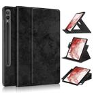 For Samsung Galaxy Tab S9 360 Rotation Stand Smart Leather Tablet Case(Black) - 1