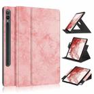 For Samsung Galaxy Tab S9 360 Rotation Stand Smart Leather Tablet Case(Pink) - 1