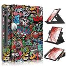 For Samsung Galaxy Tab S9+ 360 Rotation Stand Painted Smart Leather Tablet Case(Graffiti) - 1