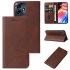 For Infinix Hot 30i Magnetic Closure Leather Phone Case(Brown) - 1