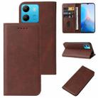 For Infinix Smart 7 Magnetic Closure Leather Phone Case(Brown) - 1