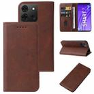 For Infinix Smart 7 India Magnetic Closure Leather Phone Case(Brown) - 1