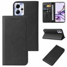 For Motorola Moto G13 Magnetic Closure Leather Phone Case(Black) - 1