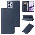 For Motorola Moto G13 Magnetic Closure Leather Phone Case(Blue) - 1