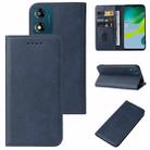 For Motorola Moto E13 Magnetic Closure Leather Phone Case(Blue) - 1