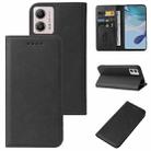 For Motorola Moto G53 Magnetic Closure Leather Phone Case(Black) - 1