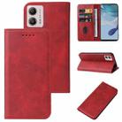 For Motorola Moto G53 Magnetic Closure Leather Phone Case(Red) - 1