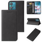 For Motorola Edge 40 Neo Magnetic Closure Leather Phone Case(Black) - 1