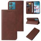 For Motorola Edge 40 Neo Magnetic Closure Leather Phone Case(Brown) - 1