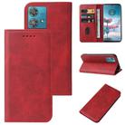 For Motorola Edge 40 Neo Magnetic Closure Leather Phone Case(Red) - 1