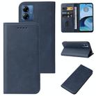 For Motorola Moto G14 Magnetic Closure Leather Phone Case(Blue) - 1