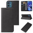 For Motorola Moto G54 Magnetic Closure Leather Phone Case(Black) - 1