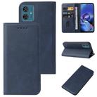 For Motorola Moto G54 Magnetic Closure Leather Phone Case(Blue) - 1