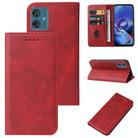 For Motorola Moto G54 Magnetic Closure Leather Phone Case(Red) - 1