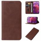 For Motorola Moto G24 Magnetic Closure Leather Phone Case(Brown) - 1