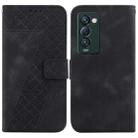 For Tecno Camon 18 Premier 7-shaped Embossed Leather Phone Case(Black) - 1