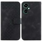 For Tecno Camon 19 7-shaped Embossed Leather Phone Case(Black) - 1