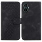 For Tecno Camon 19 Neo 7-shaped Embossed Leather Phone Case(Black) - 1
