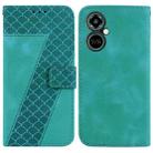 For Tecno Camon 19 Pro 5G 7-shaped Embossed Leather Phone Case(Green) - 1