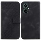 For Tecno Camon 19 Pro 5G 7-shaped Embossed Leather Phone Case(Black) - 1