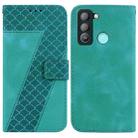 For Tecno Pop 5 LTE/BD4 7-shaped Embossed Leather Phone Case(Green) - 1