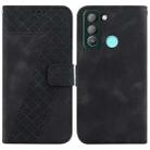 For Tecno Pop 5 LTE/BD4 7-shaped Embossed Leather Phone Case(Black) - 1