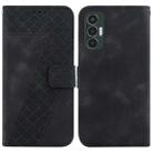 For Tecno Pova 3/LE7 7-shaped Embossed Leather Phone Case(Black) - 1